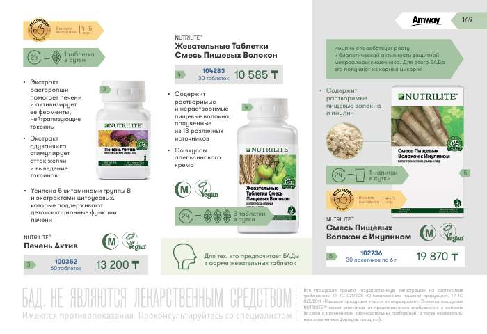 NUTRILITE™ — страница каталога 169